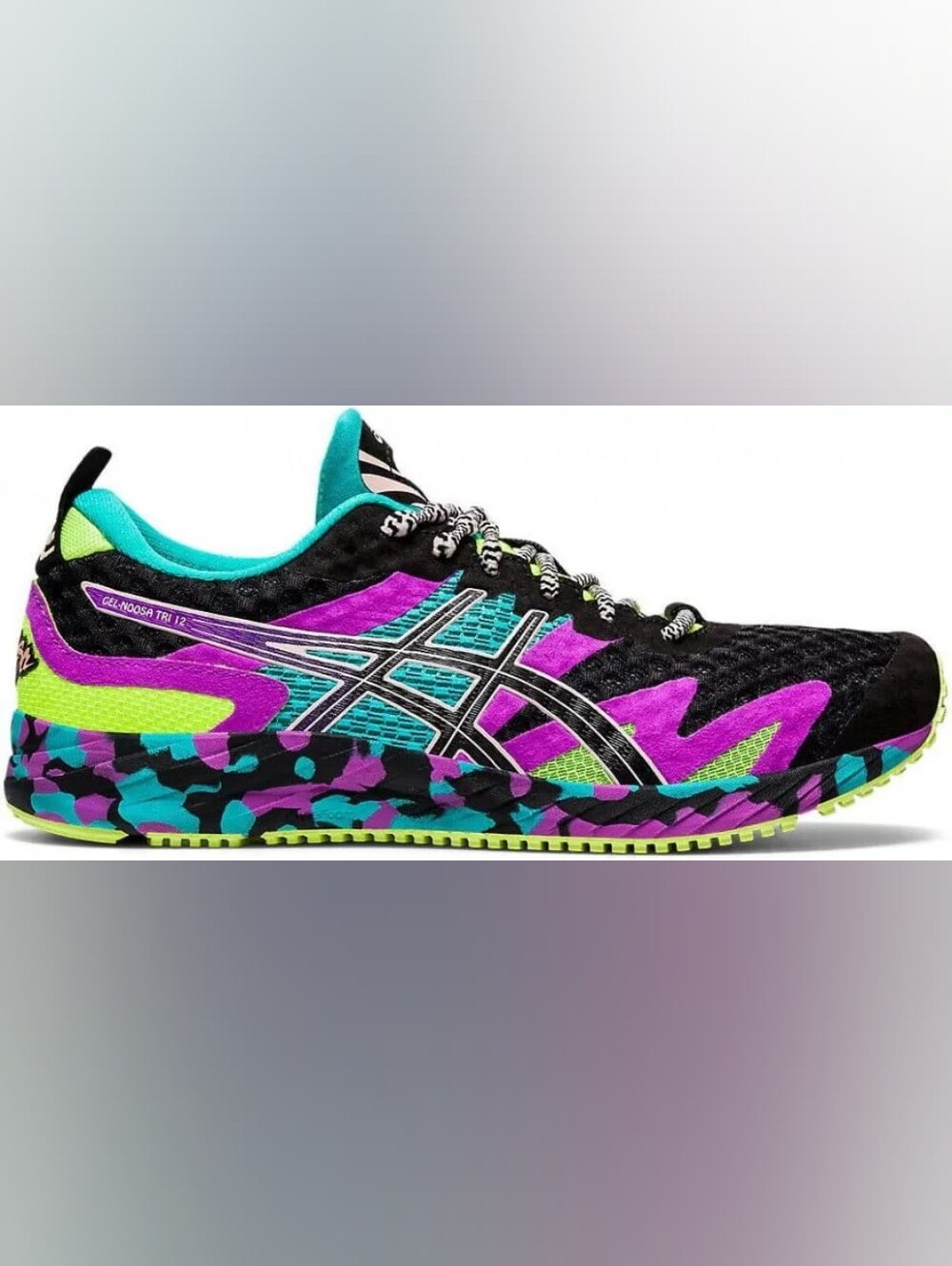 ASICS Gel-Noosa Tri 12 Women's Running Shoes Chartreuse Hot Pink Teal 9.5